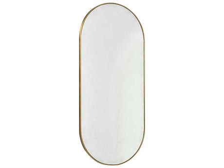 Oliver Home Pimlico Gold Leaf Oval Antique Mirror