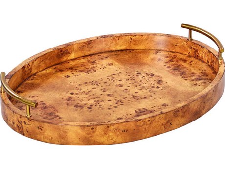 Oliver Home Rustic Burl Serving Tray