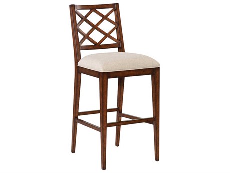 Oliver Home Diamond-II Country Upholstered Hardwood Bar Stool