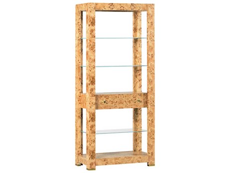 Oliver Home Easton Natural Burl Bookcase