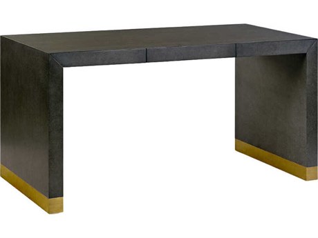 Oliver Home Watertown Black Acacia Wood Writing Desk