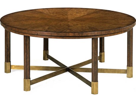 Oliver Home Clovis Round Wood Country Coffee Table