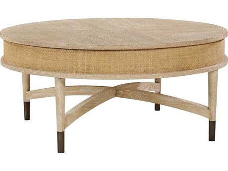 Oliver Home Kirkwood Round Wood Himalaya Coffee Table