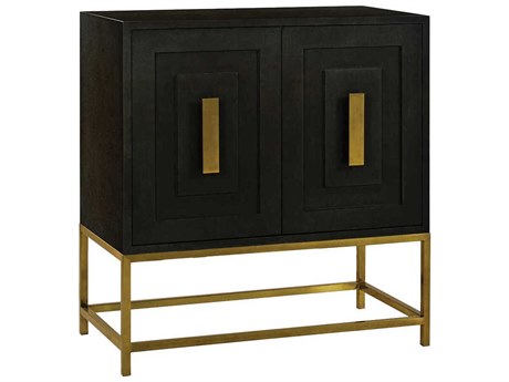 Oliver Home Starward Acacia Wood Charcoal Display Cabinet
