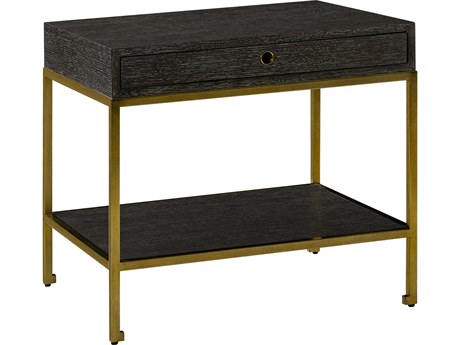 Oliver Home Kent Rectangular Wood Midnight End Table