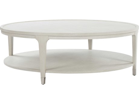 Oliver Home Bonita Round Wood Shell Coffee Table