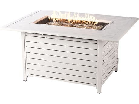 Oakland Living Rectangular Aluminum Propane Outdoor Patio Fire Pit Table