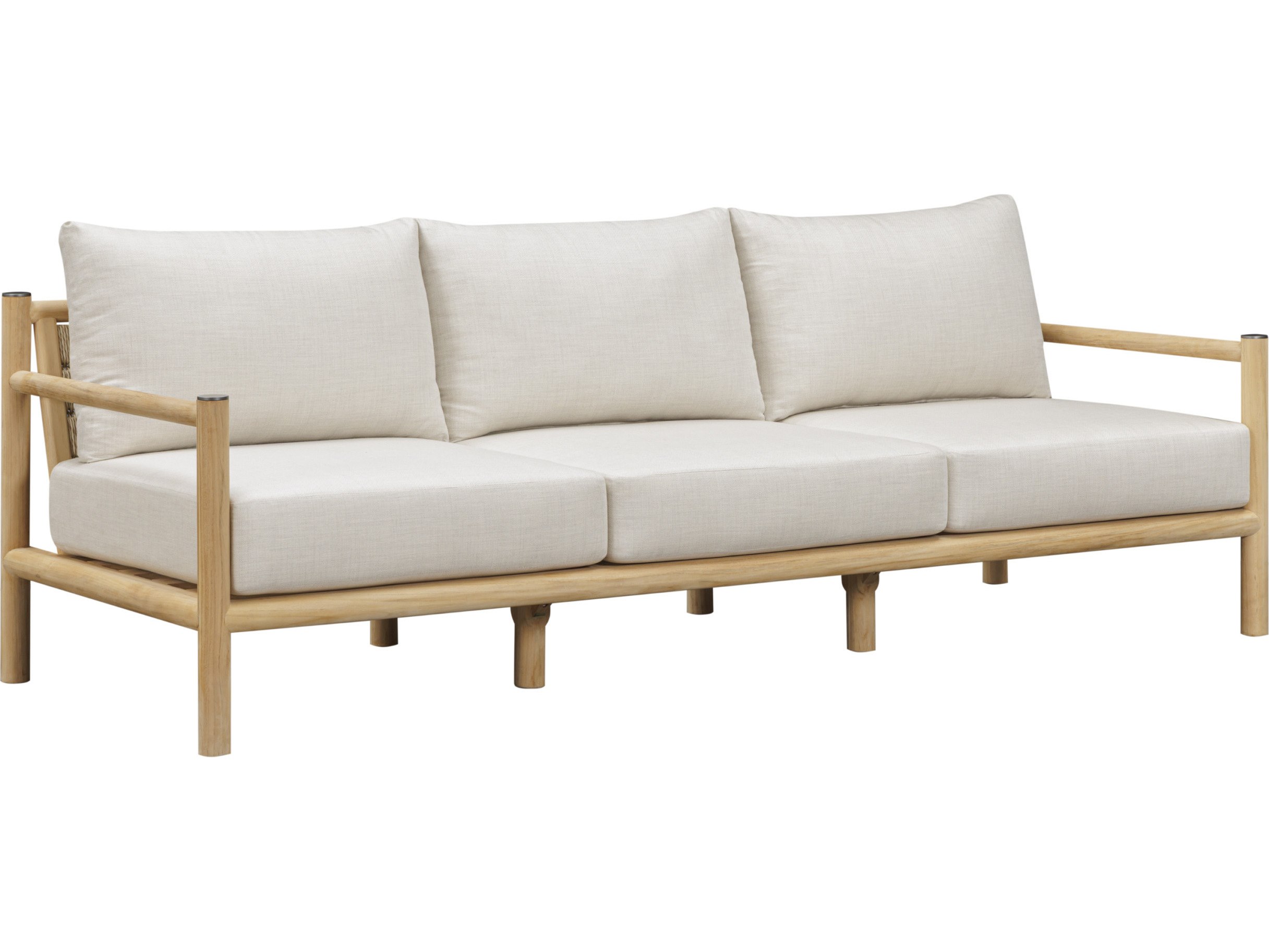 Oliver Home Outdoor Vin Teak Cushion Sofa