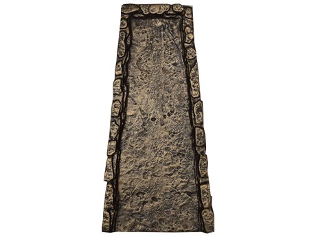 Oakland Living Bronze Slate Stone Rock Cast Aluminum Downspout Gutter 24'' Splash Block