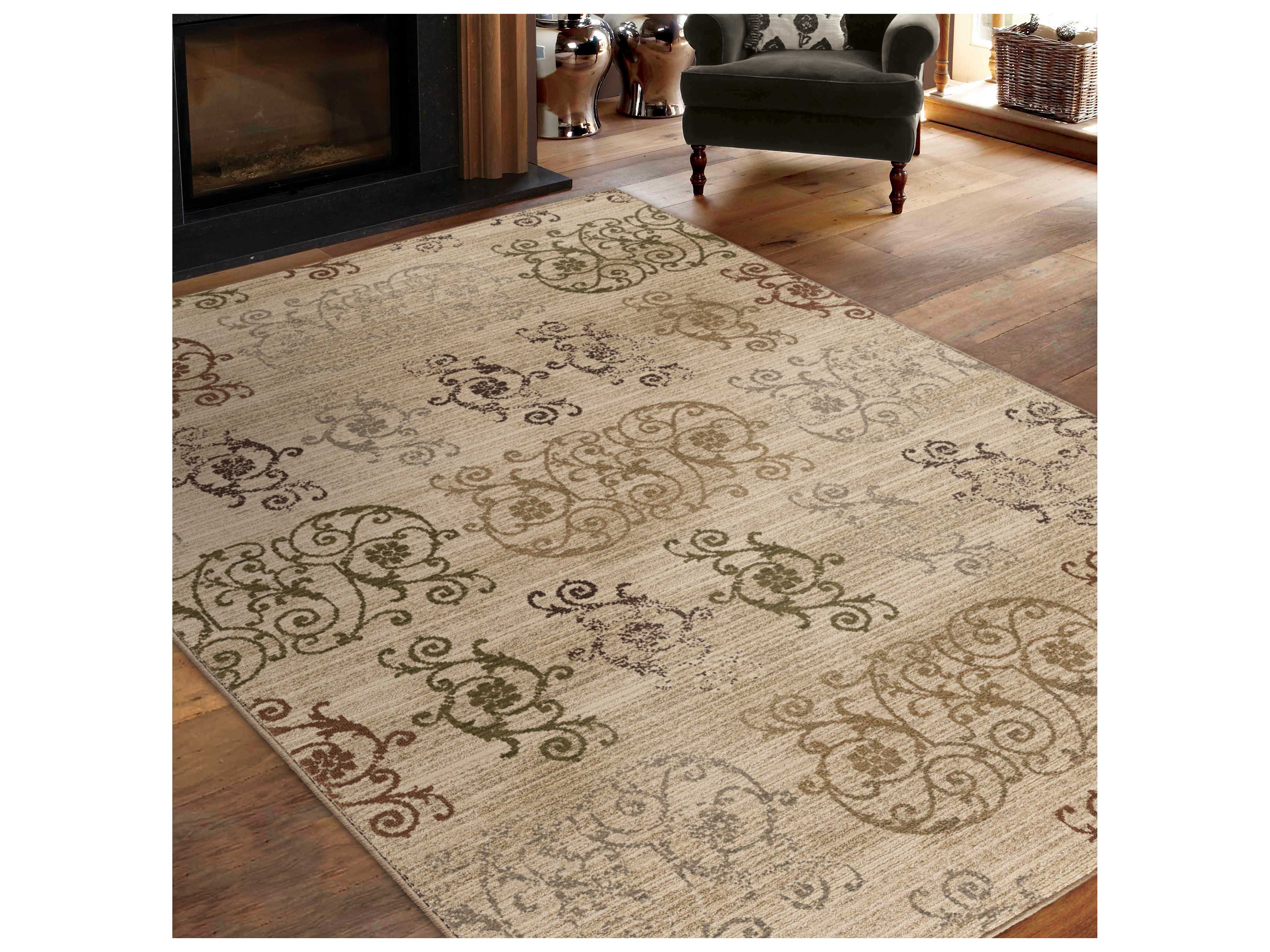 Orian Rugs Elegant Revival Rectangular Pristina Beige Area Rug ON3502