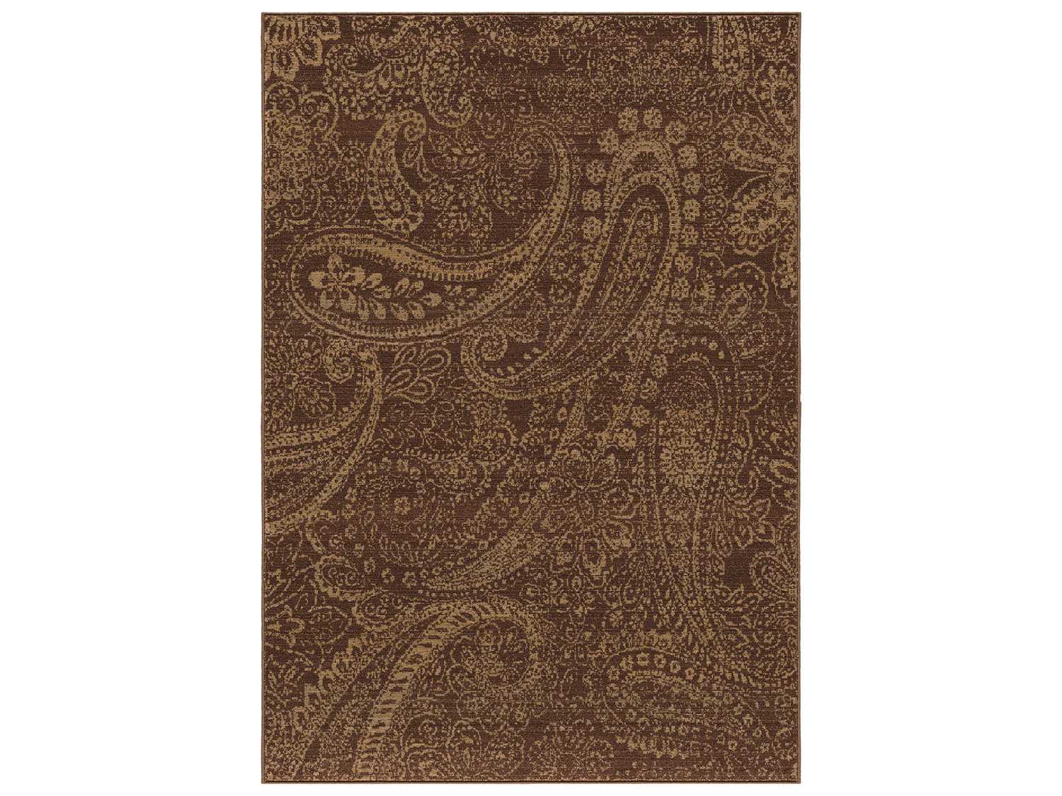 Orian Rugs Elegant Revival Paisley Brown Rectangular Area Rug On3512 Orian Rugs Elegant Revival Paisley Brown Rectangular Area Rug