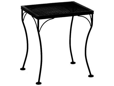 Ow Lee Micro Mesh Wrought Iron 18 X 16 Rectangular End Table 1618 Mmst Ow Lee Micro Mesh Wrought Iron 18 X 16, Small Outdoor Wrought Iron Side Table