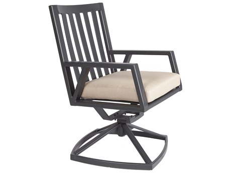 OW Lee Aris Aluminum Swivel Rocker Dining Arm Chair