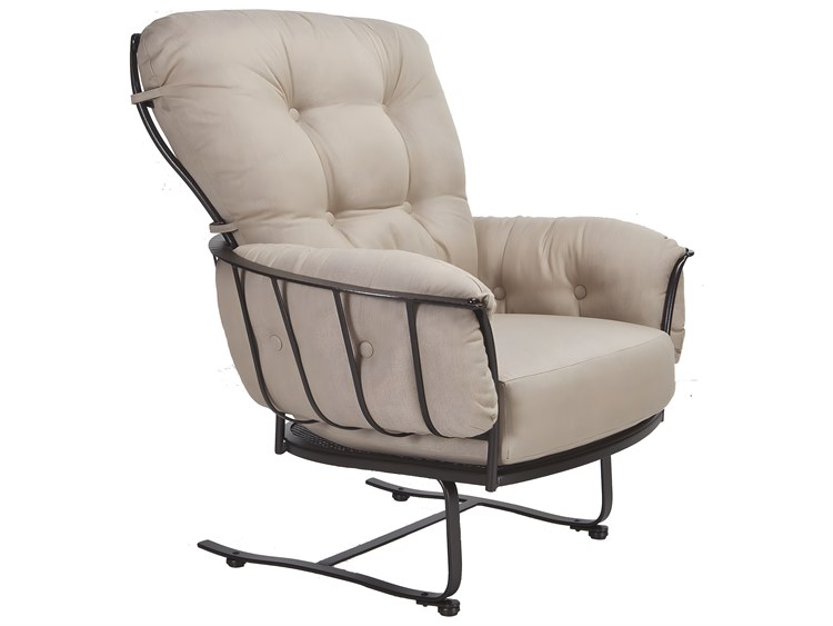 OW Lee Monterra Wrought Iron Spring Base Club Chair