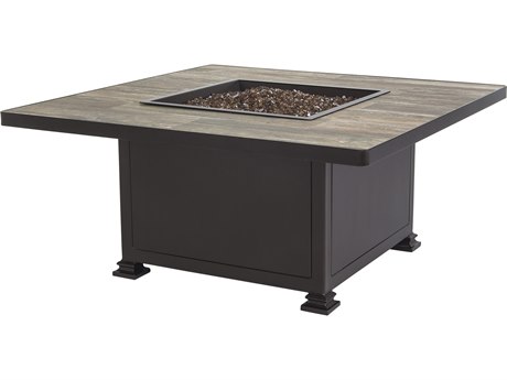 Ow Lee Casual Fireside Santorini Wrought Iron 42 Wide Square Fire Ow Lee Casual Fireside Santorini Wrought Iron 42 Wide Square Fire Pit Table