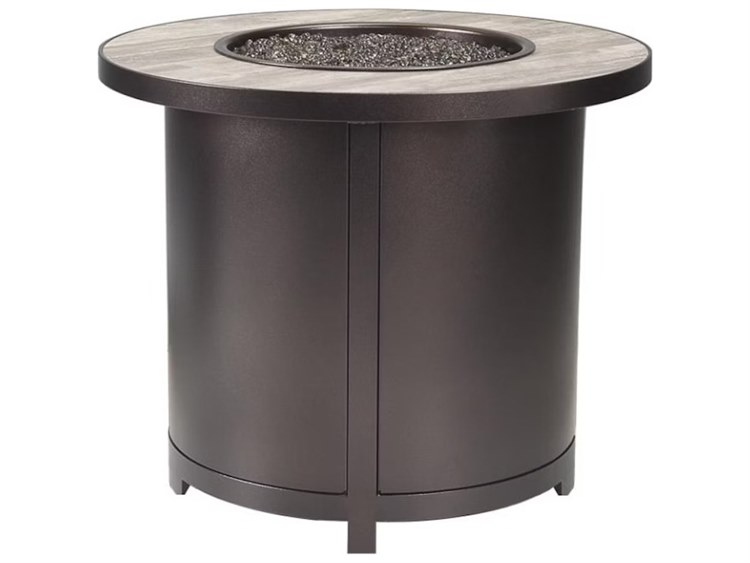 OW Lee Casual Fireside Capri Steel Round Chat Height Iron Fire Pit