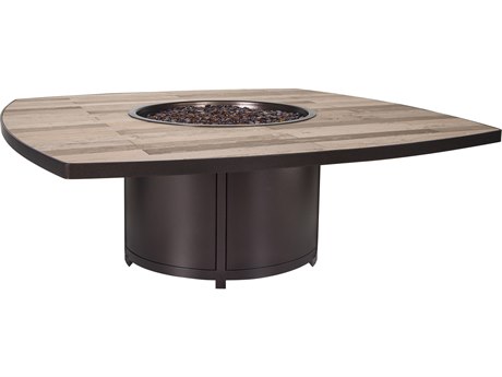Ow Lee Casual Fireside Marina Wrought Iron 60 Wide Square Chat