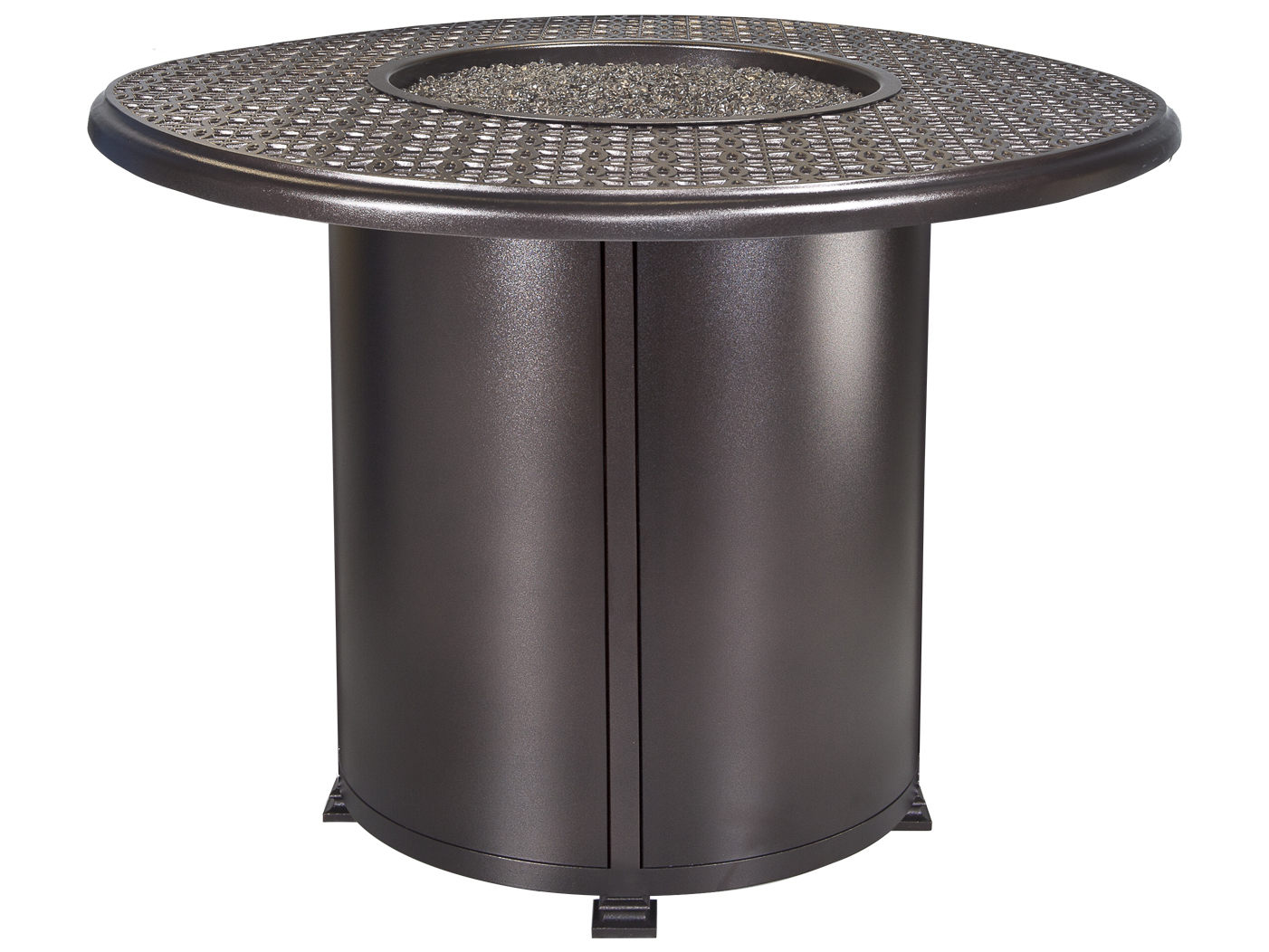 Ow Lee Casual Fireside Richmond Wrought Iron 54 Wide Round