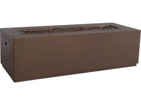 Ow Lee Casual Fireside Forma Aluminum Rectangular Occasional Height Fire Pit Table