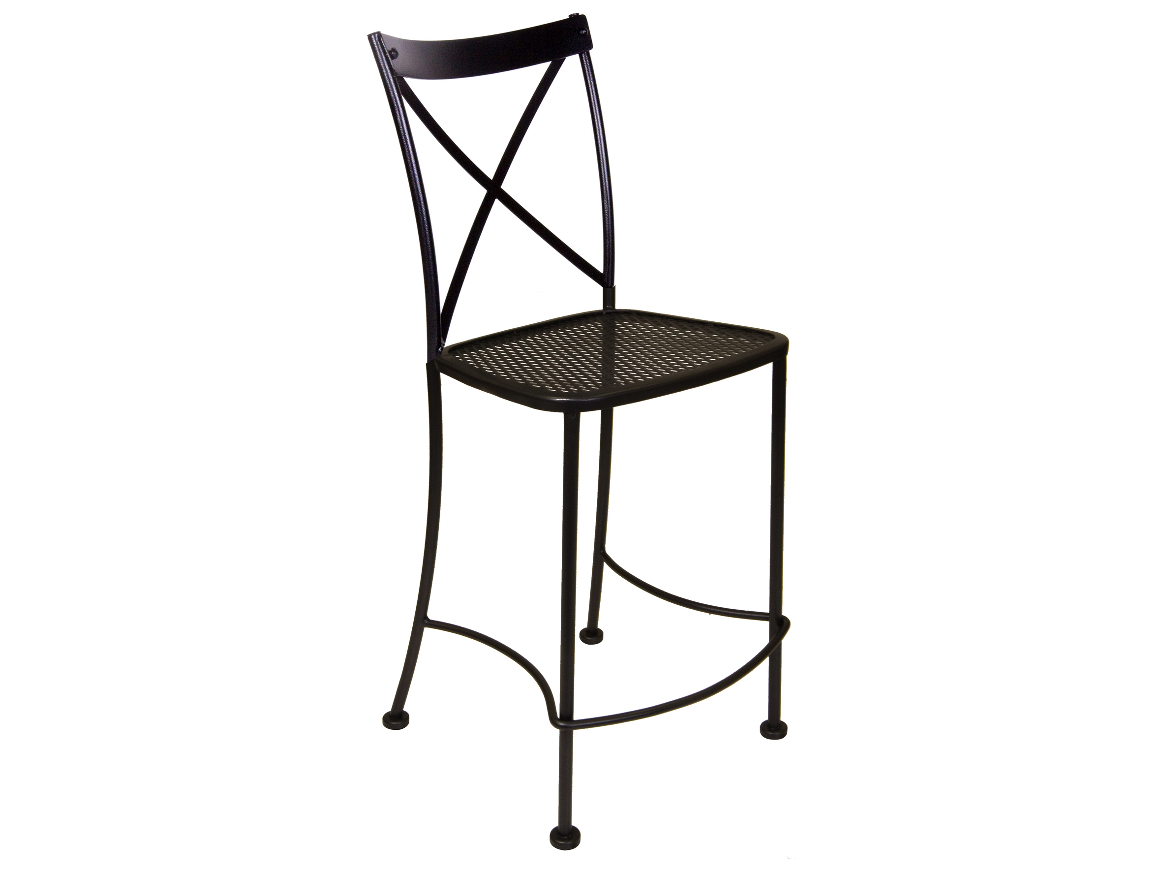 Ow Lee Villa Wrought Iron Counter Stool, Wrought Iron Bar Stools With Arms
