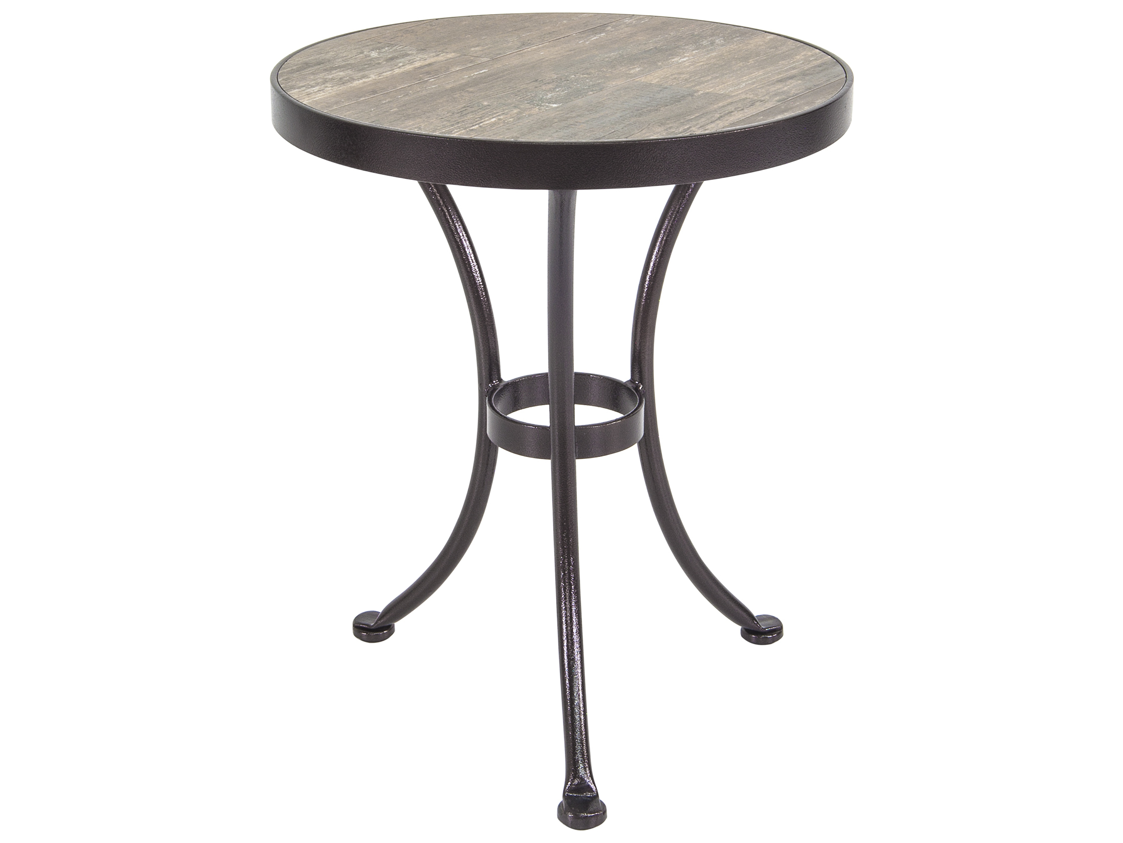Ow Lee Accent Wrought Iron 18 Wide, Black Rod Iron Outdoor Side Table