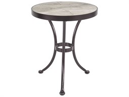 OW Lee Accent Wrought Iron 20 Round Side Table