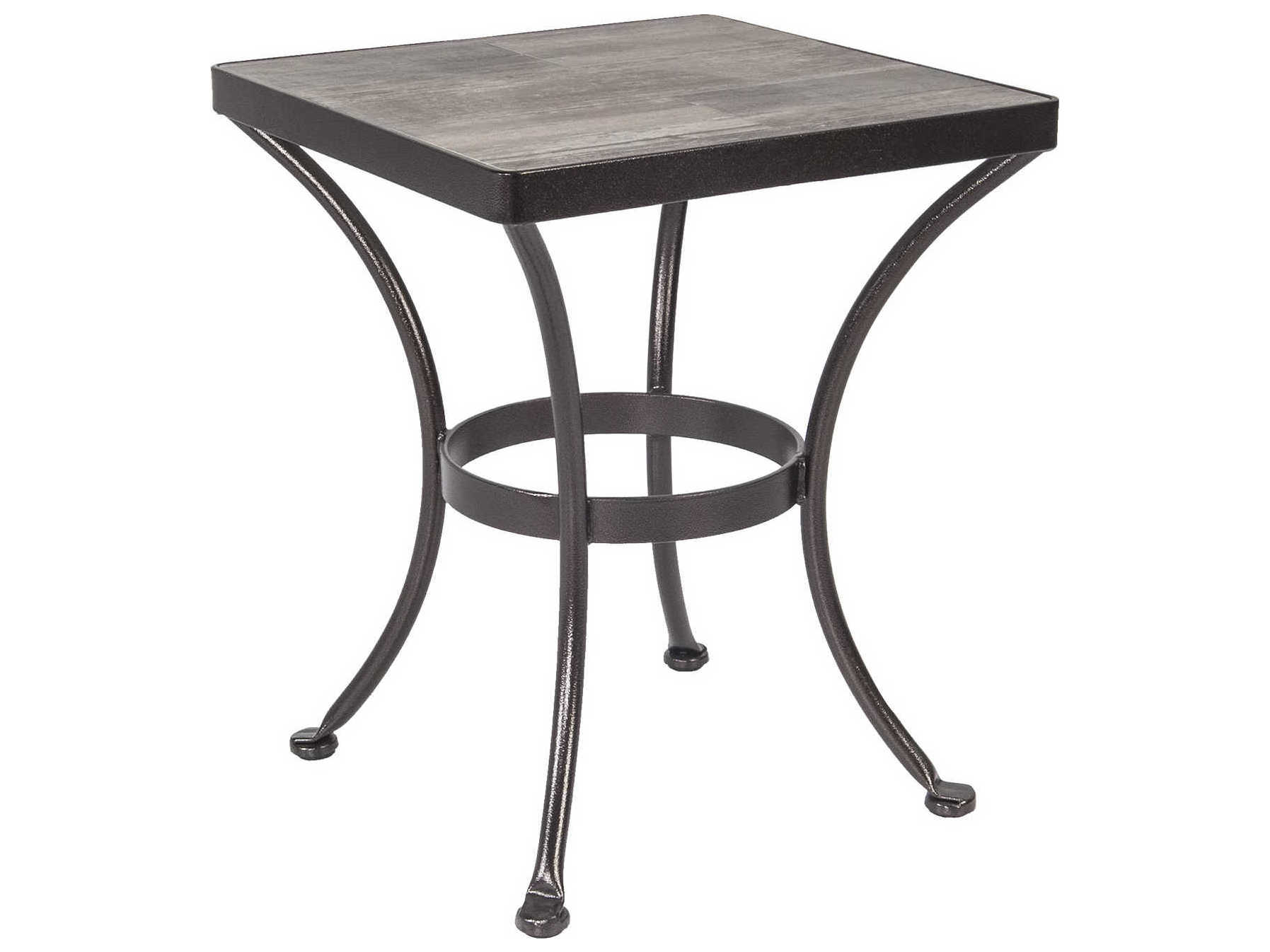 OW Lee Accent Wrought Iron 20 Square Side Table OW51LT20SQ