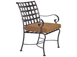 OW Lee Classico-Wide Arms Wrought Iron Dining Chair