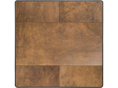 OW Lee City Porcelain Square Table Top with Aluminum Rim
