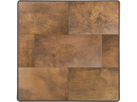 OW Lee City Porcelain Square Table Top with Aluminum Rim