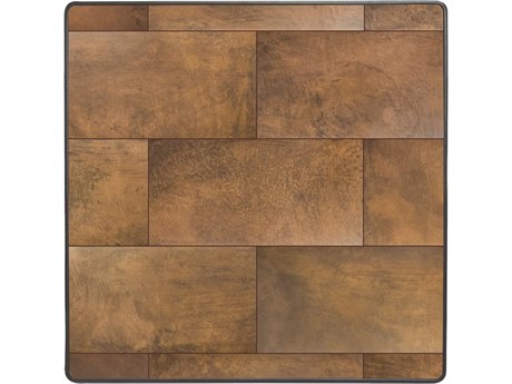 OW Lee City Porcelain Square Table Top with Aluminum Rim