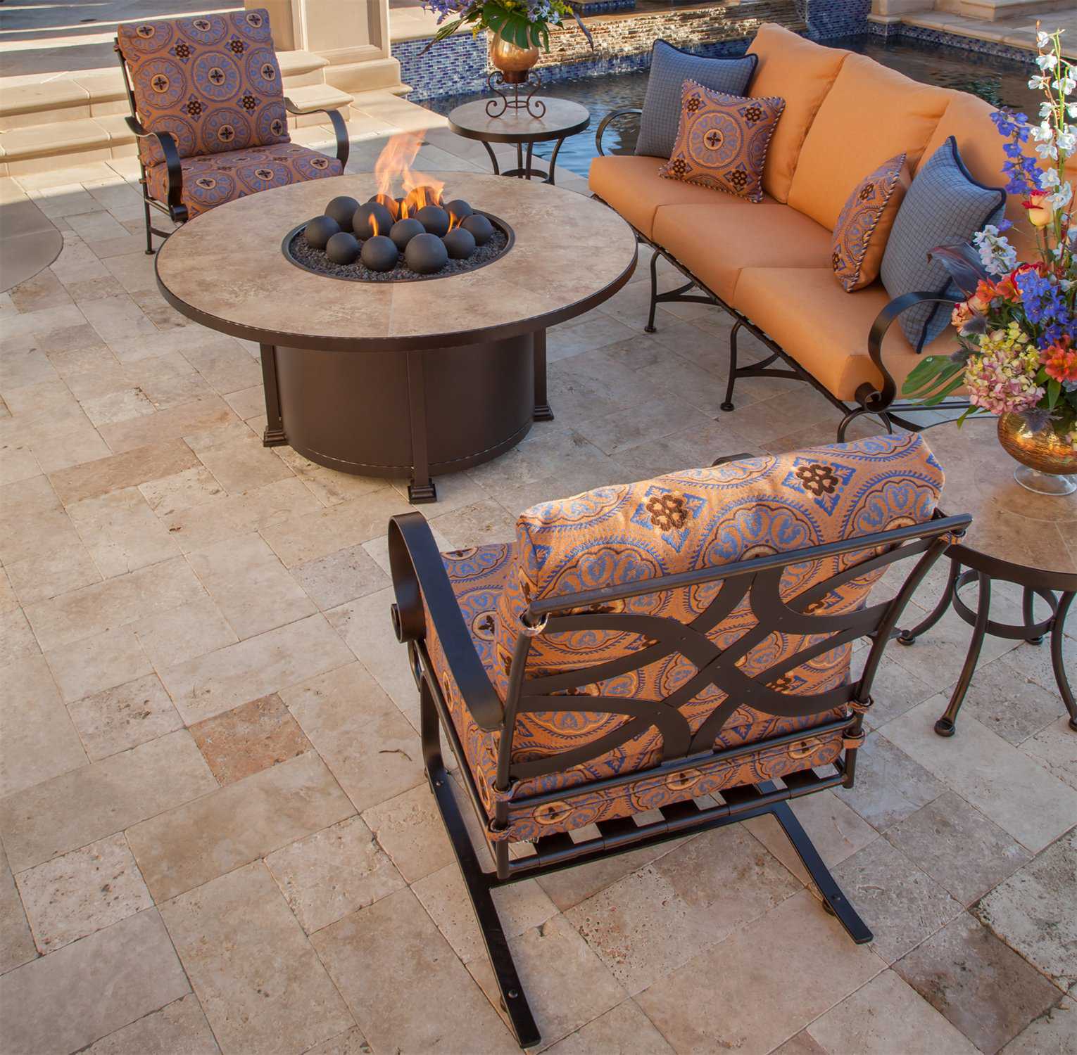 OW Lee Wrought Iron Round End Table Base ST01BASE