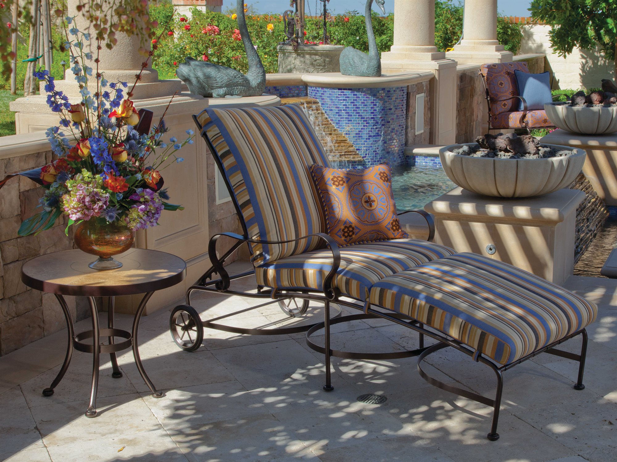 OW Lee Wrought Iron Round End Table Base ST01BASE