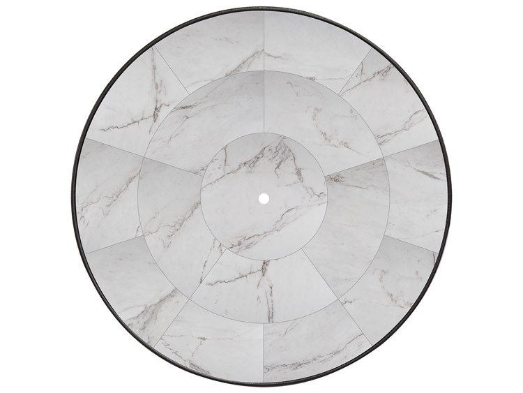 OW Lee Porcelain Tile 54 Round Table Top with Umbrella Hole