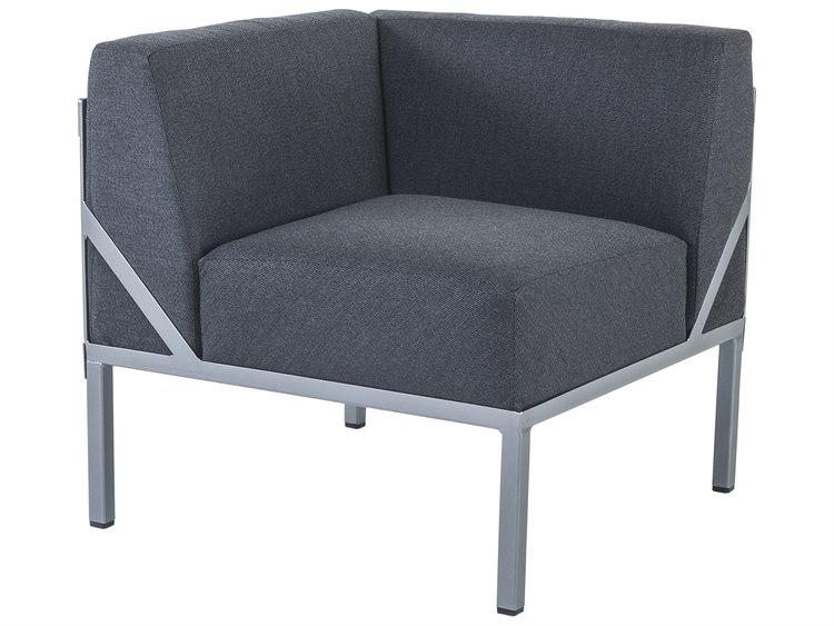 Ow Lee Pendleton Coastal Grey Steel Creighton Corner Lounge Chair In Ow Lee Pendleton Coastal Grey Steel Creighton Corner Lounge Chair In Mill Cloth Midnight Pd55145 Cr