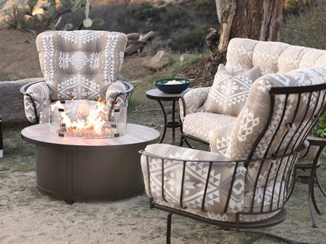 Ow Lee Pendleton Monterra Copper Canyon Wrought Iron Fire Pit Lounge Ow Lee Pendleton Monterra Copper Canyon Wrought Iron Fire Pit Lounge Set