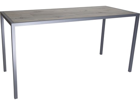OW Lee Quadra Wrought Iron 75''W x 33''D Rectangular Counter Table