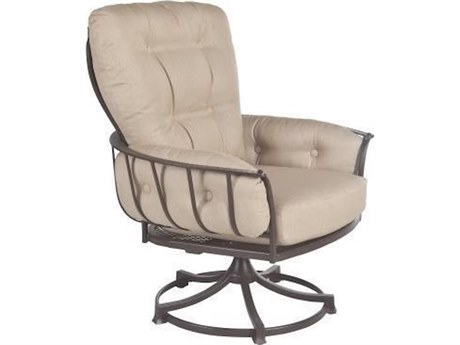 OW Lee Quick Ship Monterra Wrought Iron Urban Scale Swivel Rocker Lounge Chair