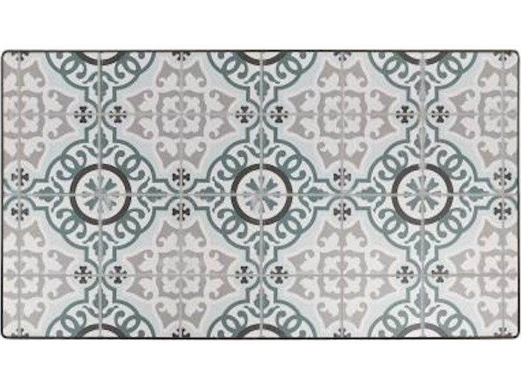OW Lee Valencia Porcelain Rectangular Table Top with Aluminum Rim