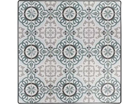 OW Lee Valencia Porcelain Square Table Top with Aluminum Rim