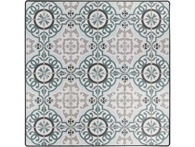 OW Lee Valencia Porcelain Square Table Top with Aluminum Rim