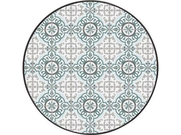 OW Lee Valencia Porcelain Round Table Top with Aluminum Rim