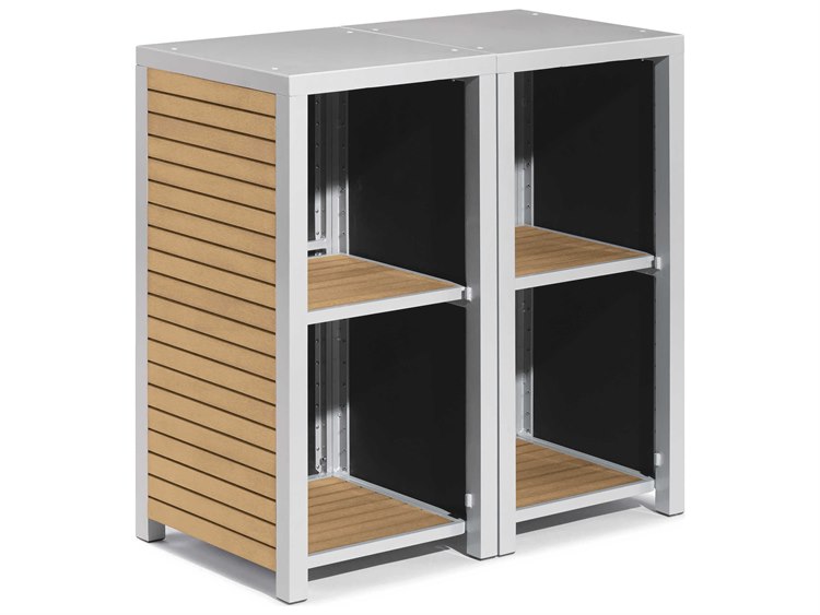 Oxford Garden Travira 2 Piece Modular Valet Shelves Storage Rack Bases Set