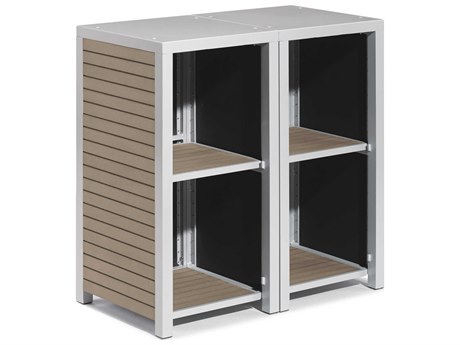 Oxford Garden Travira 2 Piece Modular Valet Storage Rack Shelves Bases Set