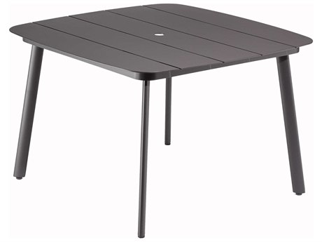 Oxford Garden Eiland Aluminum Square Umbrella Hole Dining Table