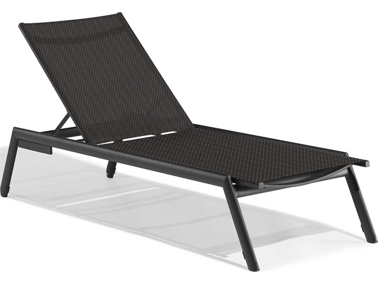 Oxford Garden Eiland Aluminum Sling Chaise Lounge Set of 4