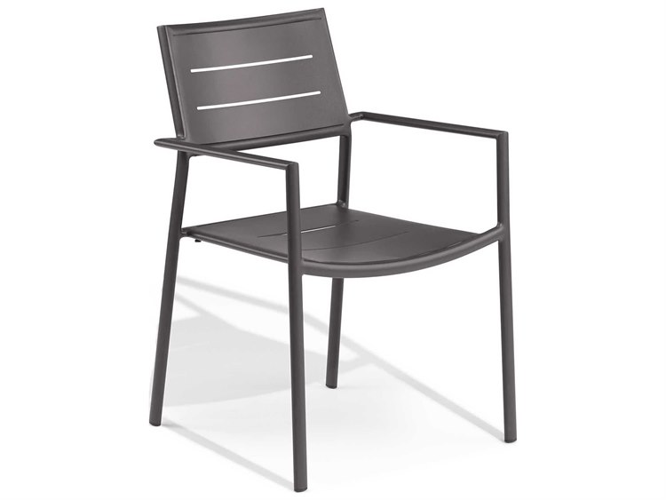 Oxford Garden Eiland Aluminum Metal Dining Chair Set of 2