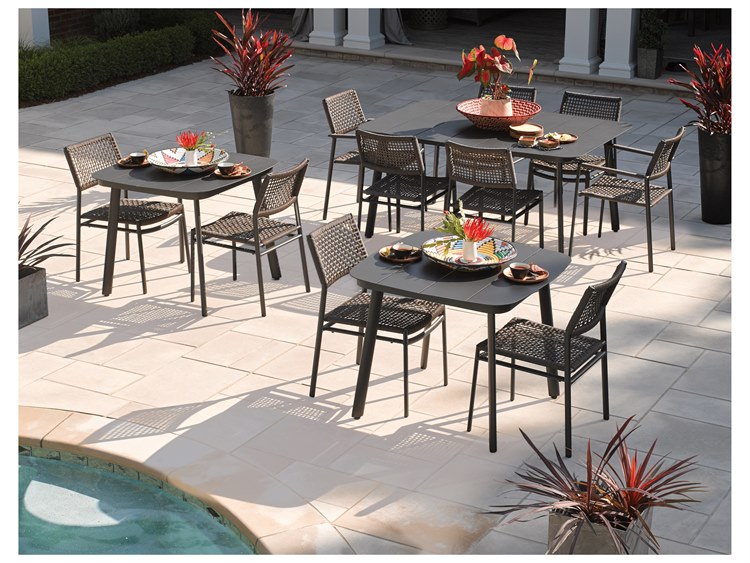 Oxford Garden Eiland Patio Dining Side Chair Carbon 4