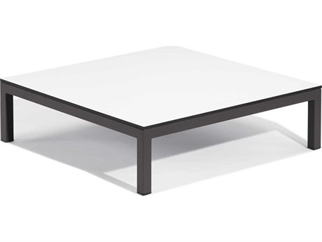 Oxford Garden Koral Aluminum Square Coffee Table