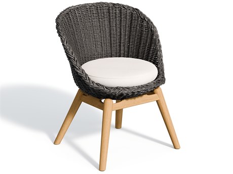 Oxford Gardens Tulle Teak Natural / Shadow Dining Chair with Bliss Linen Cushion